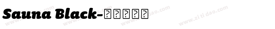 Sauna Black字体转换
